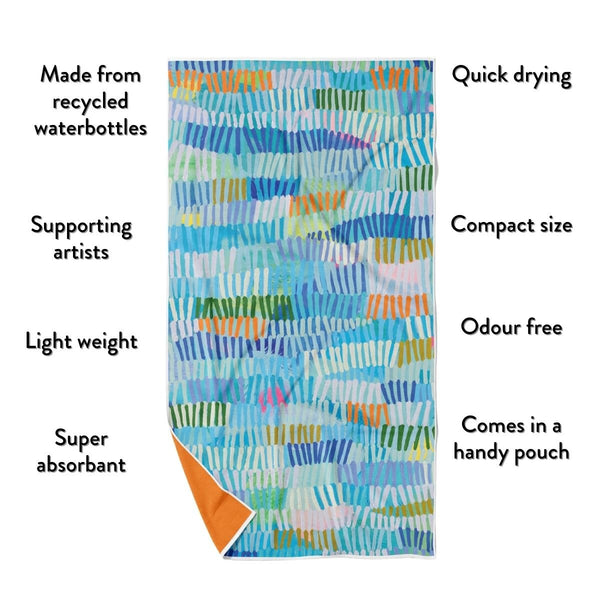 Out Of The Blue Quick Small Microfibre Dry Towel - Towel - Ruby Olive