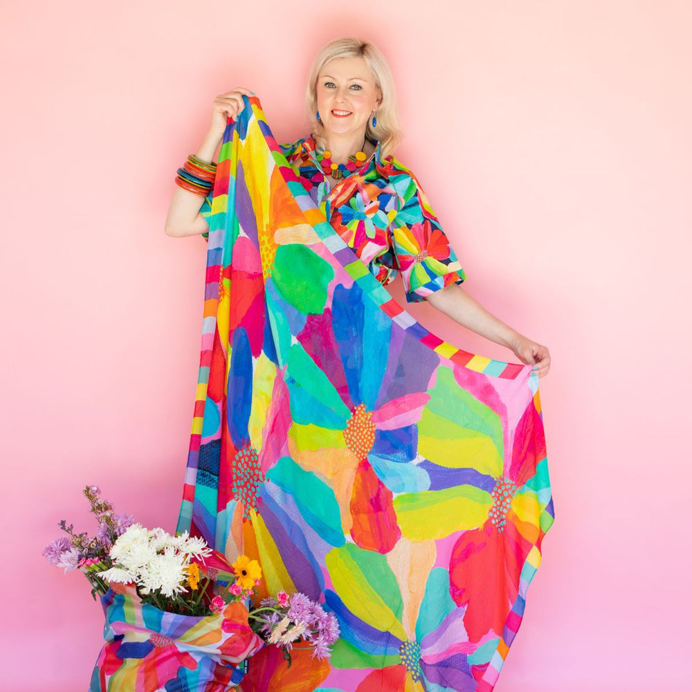 Petal Party Square Scarf - Lucky Last - Scarf - Ruby Olive