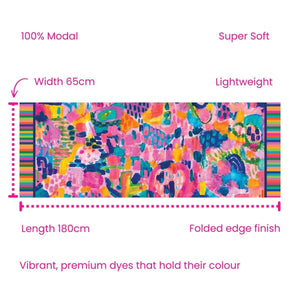 Rainbow Fields Long Scarf - Scarf - Ruby Olive