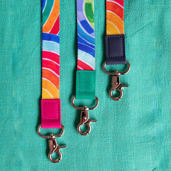 Rainbows Lanyard (3 Colours With Safety Clasp Option) - Lanyards - Ruby Olive