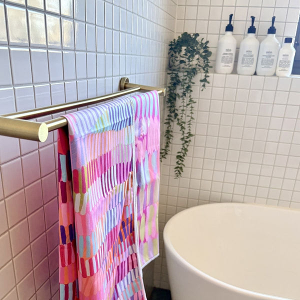 Raspberry Gelato Quick Dry Small Microfibre Towel - Towel - Ruby Olive