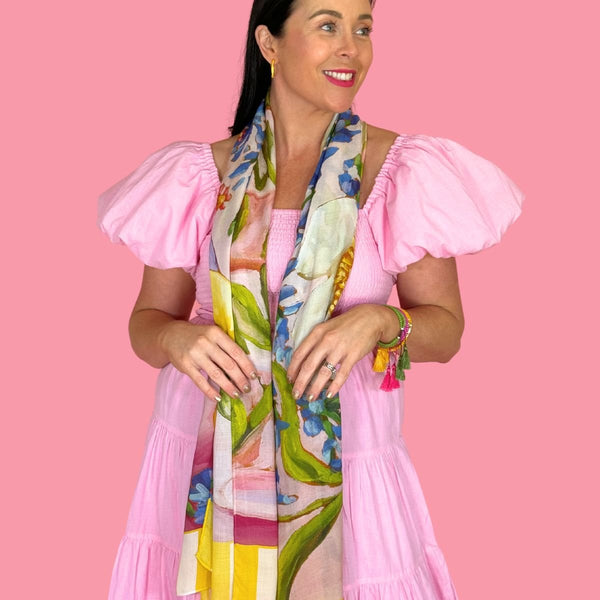 RO x Kate Quinn Lots of Lemons Long Scarf - Scarf - Ruby Olive