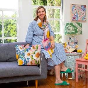 RO x Kate Quinn Lots of Lemons Long Scarf - Scarf - Ruby Olive