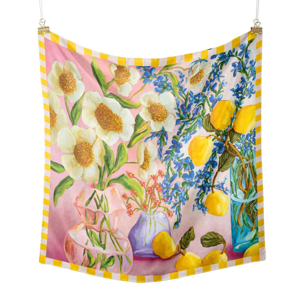 RO x Kate Quinn Lots of Lemons Square Scarf - Scarf - Ruby Olive