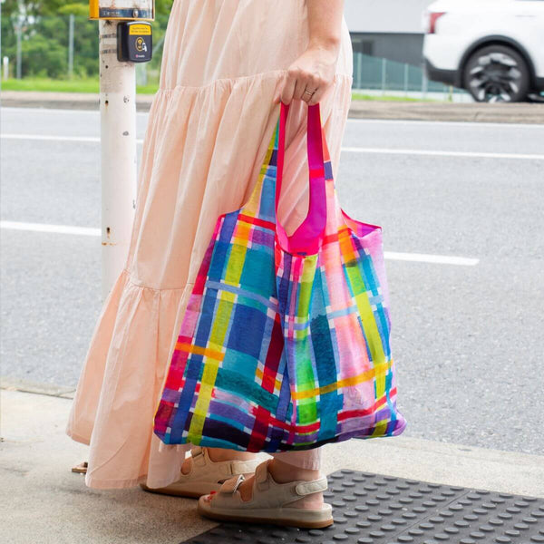 RO x Lordy Dordie Rainbow Gingham Reusable Shopping Bag - Bag - Ruby Olive