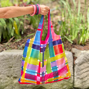 RO x Lordy Dordie Rainbow Gingham Reusable Shopping Bag - Bag - Ruby Olive