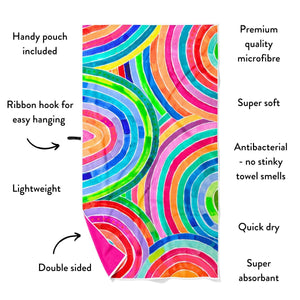 RO x Lordy Dordie Rainbow Microfibre Towel - Towel - Ruby Olive