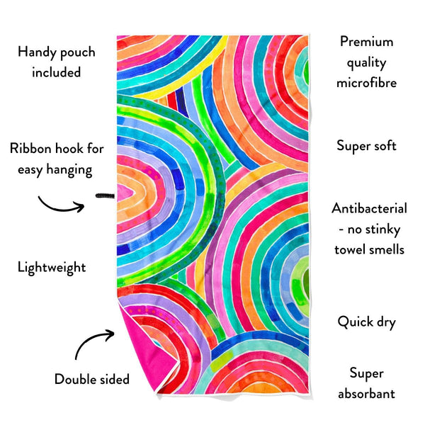 RO x Lordy Dordie Rainbow Microfibre Towel - Towel - Ruby Olive