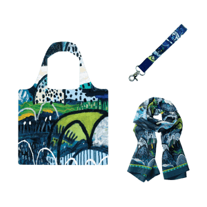 Summer Rain Bundle | Shopping Bag, Scarf & Keychain - Bundle - Ruby Olive