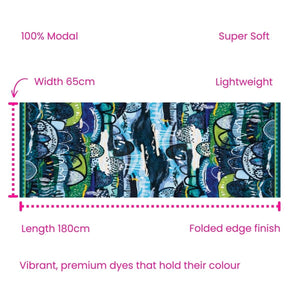 Summer Rain Modal Long Scarf - Scarf - Ruby Olive