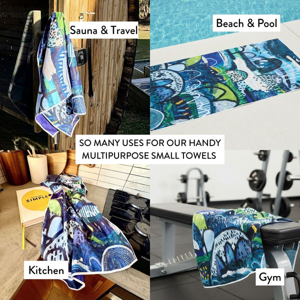 Summer Rain Quick Dry Small Microfibre Towel - Towel - Ruby Olive