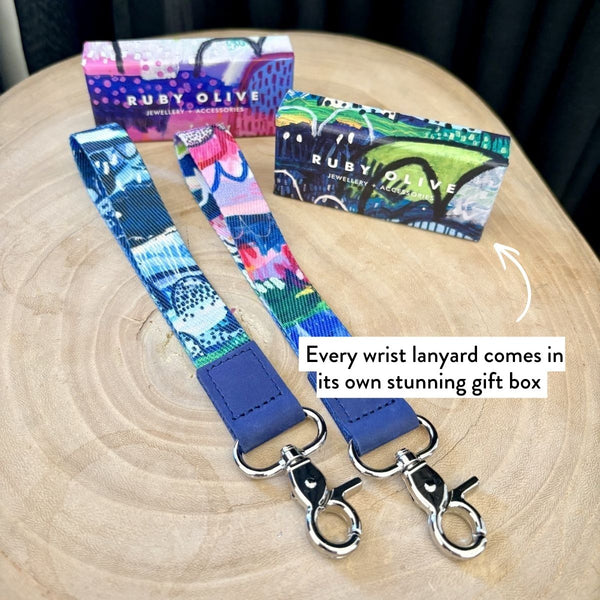 Summer Rain Wristlet Keychain - Lanyards - Ruby Olive