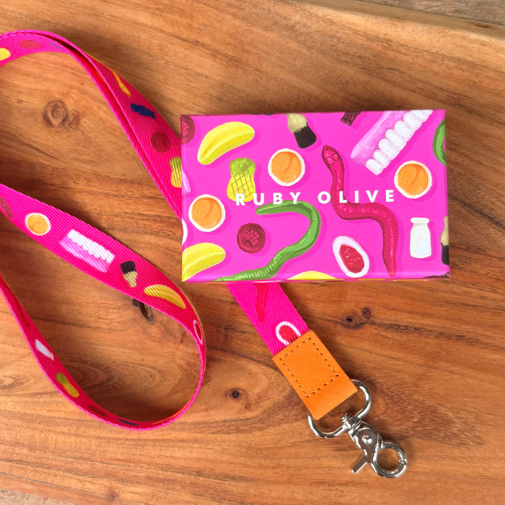 Lolly Jar Pink Lanyard