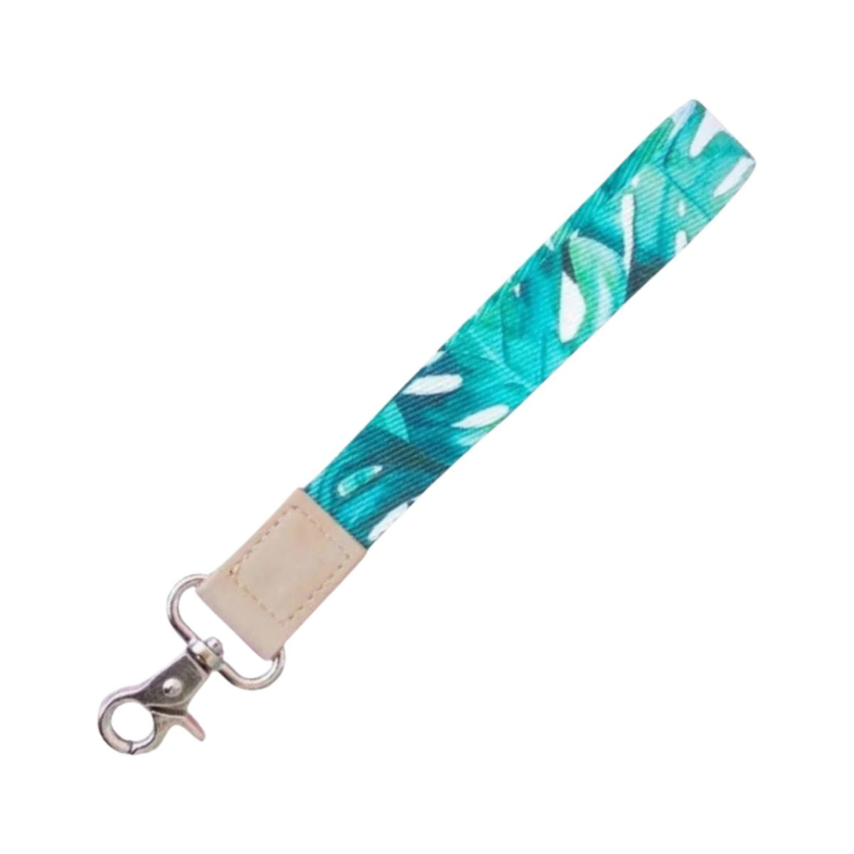 Watercolour Wrist Lanyard - Monstera Green