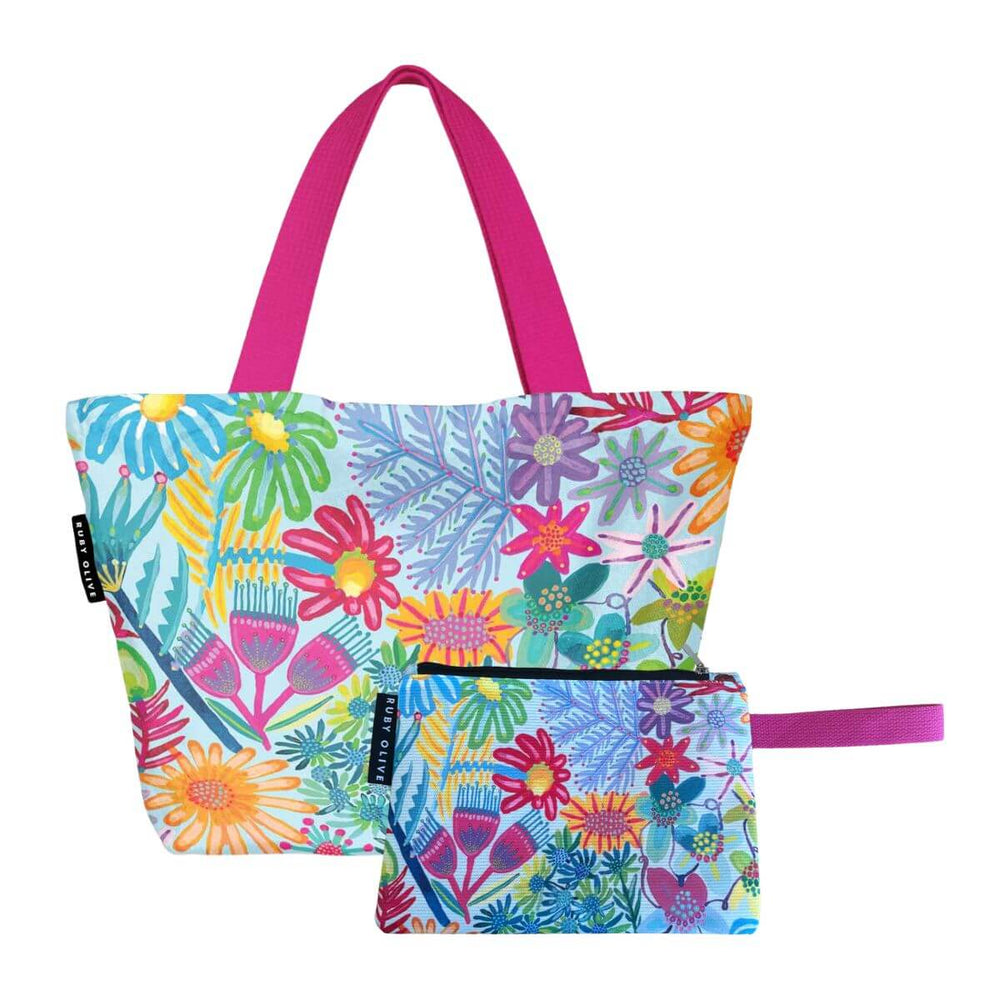 You're Awesome Tote Bag and Pouch Bundle - Ruby Olive