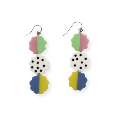 Triple Colour Burst Earrings - PERFECTLY IMPERFECT