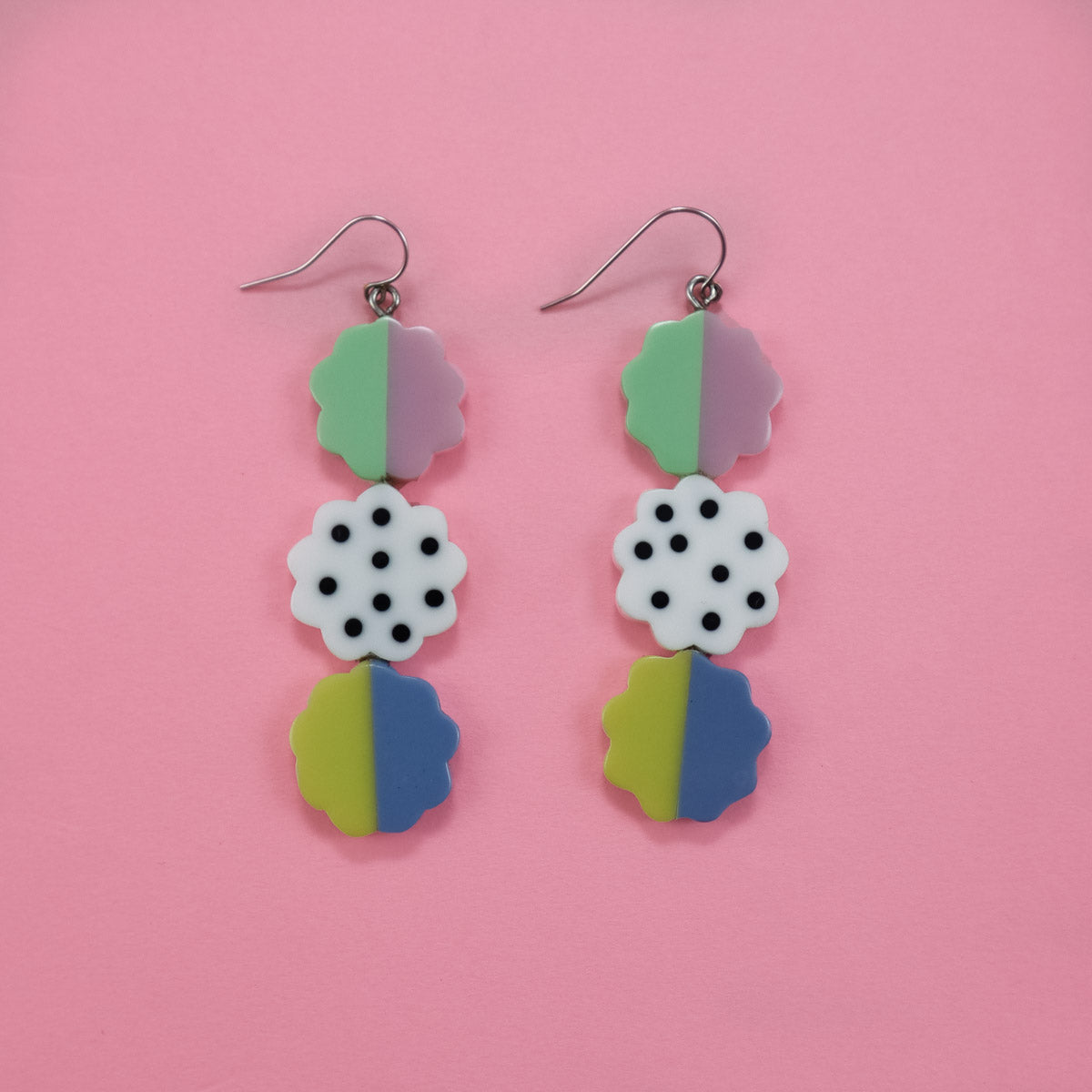 Triple Colour Burst Earrings - PERFECTLY IMPERFECT