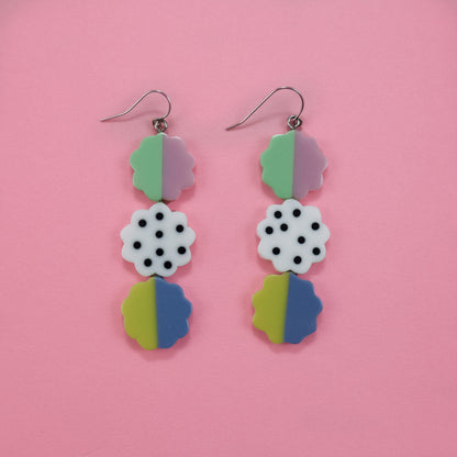 Triple Colour Burst Earrings - PERFECTLY IMPERFECT