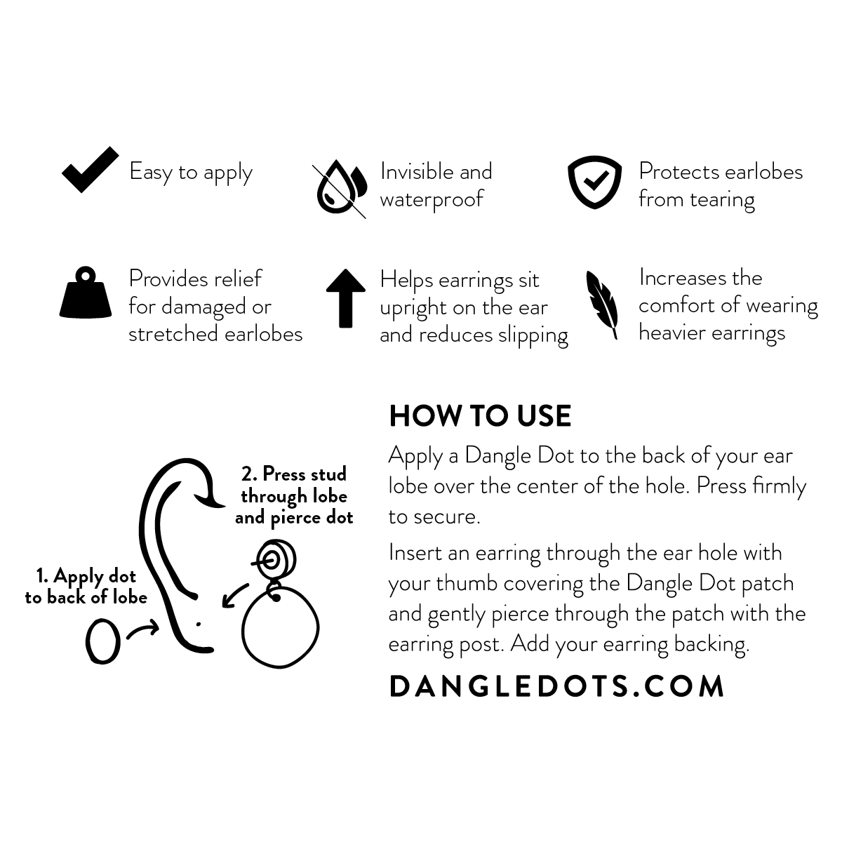 Stretched Out How To Make My Ear Hole Bigger Dangle Dots Earring