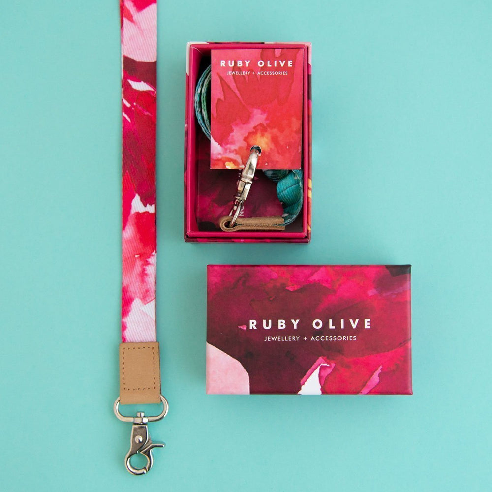 Watercolour Lanyards - Beach Rose