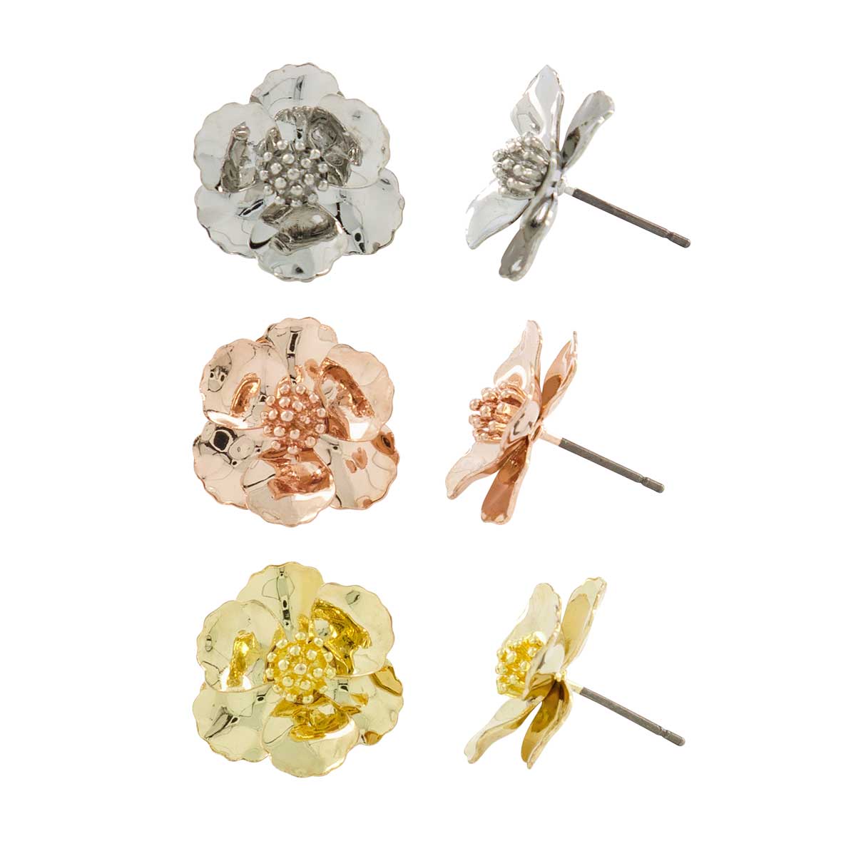 Mid Bloom Metallic Earrings