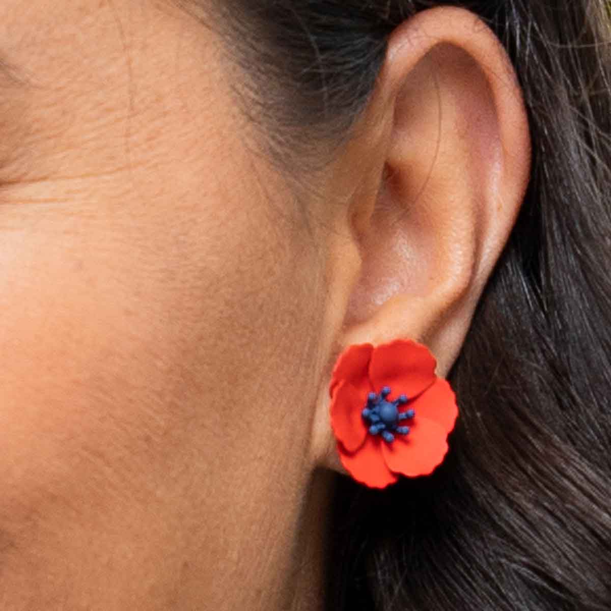 Bloom Poppy Stud Earring