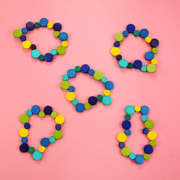 Blue Smartie Bracelets (Pack Of 5)