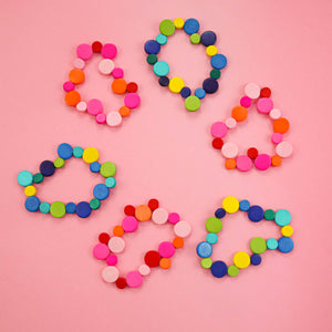 Blue Smartie Bracelets (Pack Of 5)