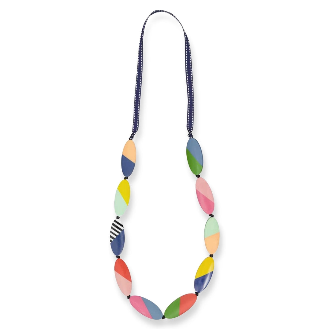 Tea Party Abstract Stripe Necklace