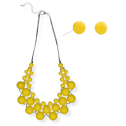 Tea Party Bubble Necklace + Stud Set