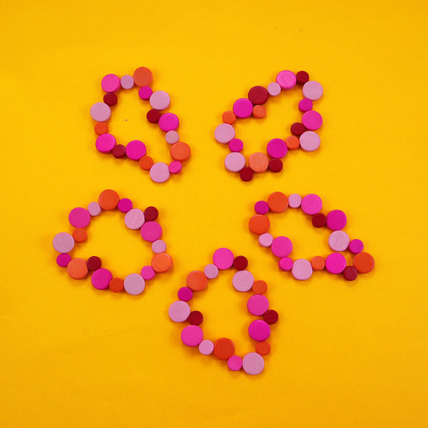 Pink Smartie Bracelets (Pack Of 5)