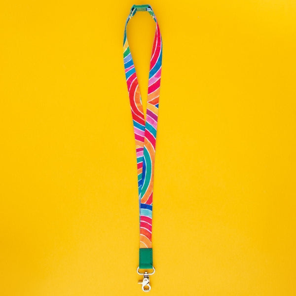 RO x Lordy Dordie Rainbow Lanyard (3 Colours With Safety Clasp Option) - Lanyards - Ruby Olive